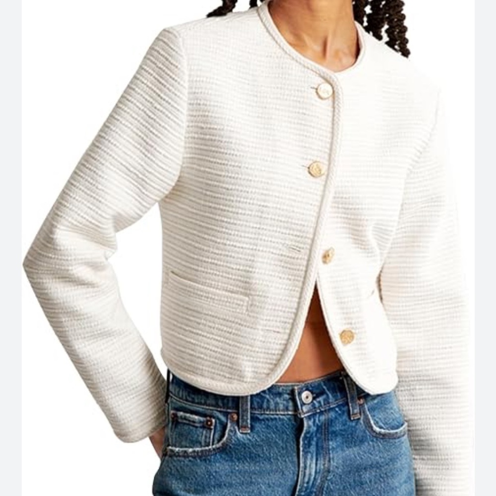 Abercrombie and fitch tweed and gold button jacket NWT SIZE SMALL